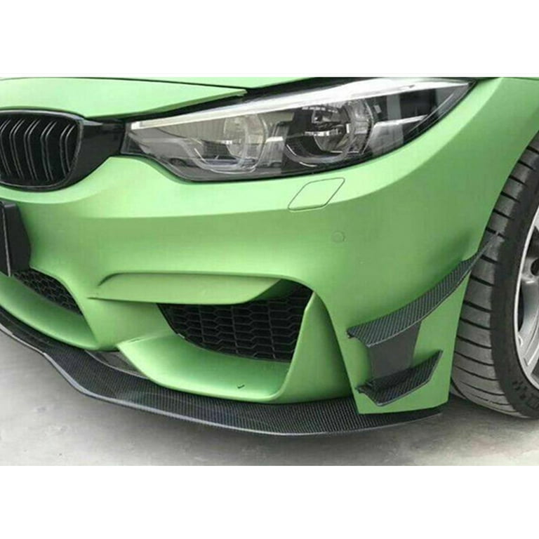 Xotic Tech Exterior Front Bumper Lip Fin Splitter Spoiler Canard Winglet Diffuser  Trim For BMW 3 Series F80 F82, Carbon Fiber Style 
