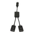 thumbnail image 2 of Macbook HUB splitter USB 3.1 tipo-C cable datos OTG a dos (negro), 2 of 8