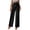 Black, variant on Bigersell Pull on Pants for Women Stretch Full Length Womens Fashion Summer Solid Cotton Linen Casual Button Elastic Waist Long Pants Jeggings for Ladies