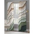 thumbnail image 3 of Sage Green Ombre Sheer Curtains 84 Inch Length 2 Panels Set, Modern Abstract Geometric Art Voile Window Treatment Rod Pocket Curtains Sheers Drapes for Bedroom/Living Room/Kitchen 52"x84"x2, 3 of 7