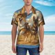 thumbnail image 2 of Balery Farm Corgi German Shepherd Camisas hawaianas de manga corta para hombre, camisas playeras de corte holgado, camisas de vacaciones con botones,3X-Large, 2 of 7