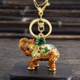 thumbnail image 3 of Creative 3D Enamel Elephant Keychain Crafts Key Holder Fashion Crystal Animal Bag Metal Pendant Keyring Unique Jewelry Gift, 3 of 4