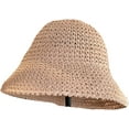 thumbnail image 6 of YooGuoGuo Straw Bucket Hats for Women New Folding Outdoor Beach UV Protection Basin Hat for Lady Solid Color Bowler Cap, 6 of 8