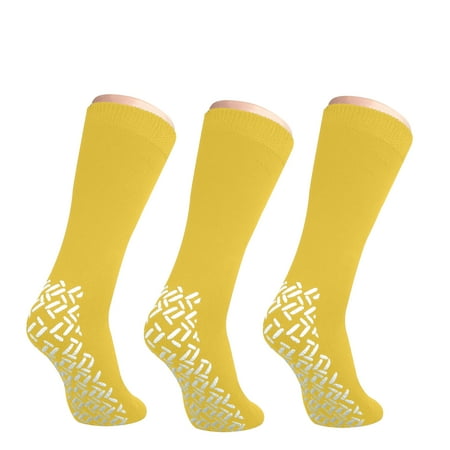 Personal Touch Top of the Line Hospital Non Skid Slipper Socks Ladies or Men s Colors 3 Pairs (Yellow XXX-Large Bariatric) Personal Touch Top of the Line Hospital Non Skid Slipper Socks Ladies or Men s Colors 3 Pairs (Yellow XXX-Large Bariatric)
