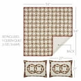 thumbnail image 3 of VHC Brands Custom House Wedding Rings Queen Quilt Set; 1-Quilt 94Wx94L w/2 Shams 21x27, Bedding Set, Country Farmhouse Bedding, Cotton, Custom House Collection, Square 94x94, Dark Creme, 3 of 7