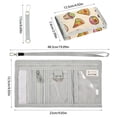 thumbnail image 3 of JIALIOU Nylon Trifold Card Wallet with ID Window Zipper Pocket for Men Women Teen Pizza Burger Strawberry Watermelon, 3 of 7