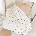 thumbnail image 5 of Mercatoo Toddler Kids Cotton Linen Harem Pants Baby Boys Girls Elastic Long Casual Loose Joggers Bloome𝐫s Summer Cute Baggy Pants, 5 of 6