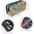 thumbnail image 5 of MUOOUM Pencil Case, Hearts Love Pattern Large Capacity Pencil Pouch Stationery Pen Bag, 5 of 7