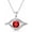 A01:Garnet, variant on SISGEM Evil Eye Lab Grown Diamond Necklace Turkish Eye Gemstone Sterling Silver Eye Necklace for Women Greek Protection Pendant