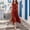*Red, variant on ClodeEU Women's Sleeveless V Neck Wrap Midi Dress,Casual Flowy High-Low Sundress with Waist Tie Army Green,Women's Plus L