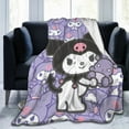 thumbnail image 6 of Kuromi Blanket, Anime Throw Blanket For Couch Sofa Bed, Soft Cozy Lightweight Warm Flannel Blanket, Home Decor, Anime Gifts For Boys Girls Kids Teens, 60"X50", 6 of 9