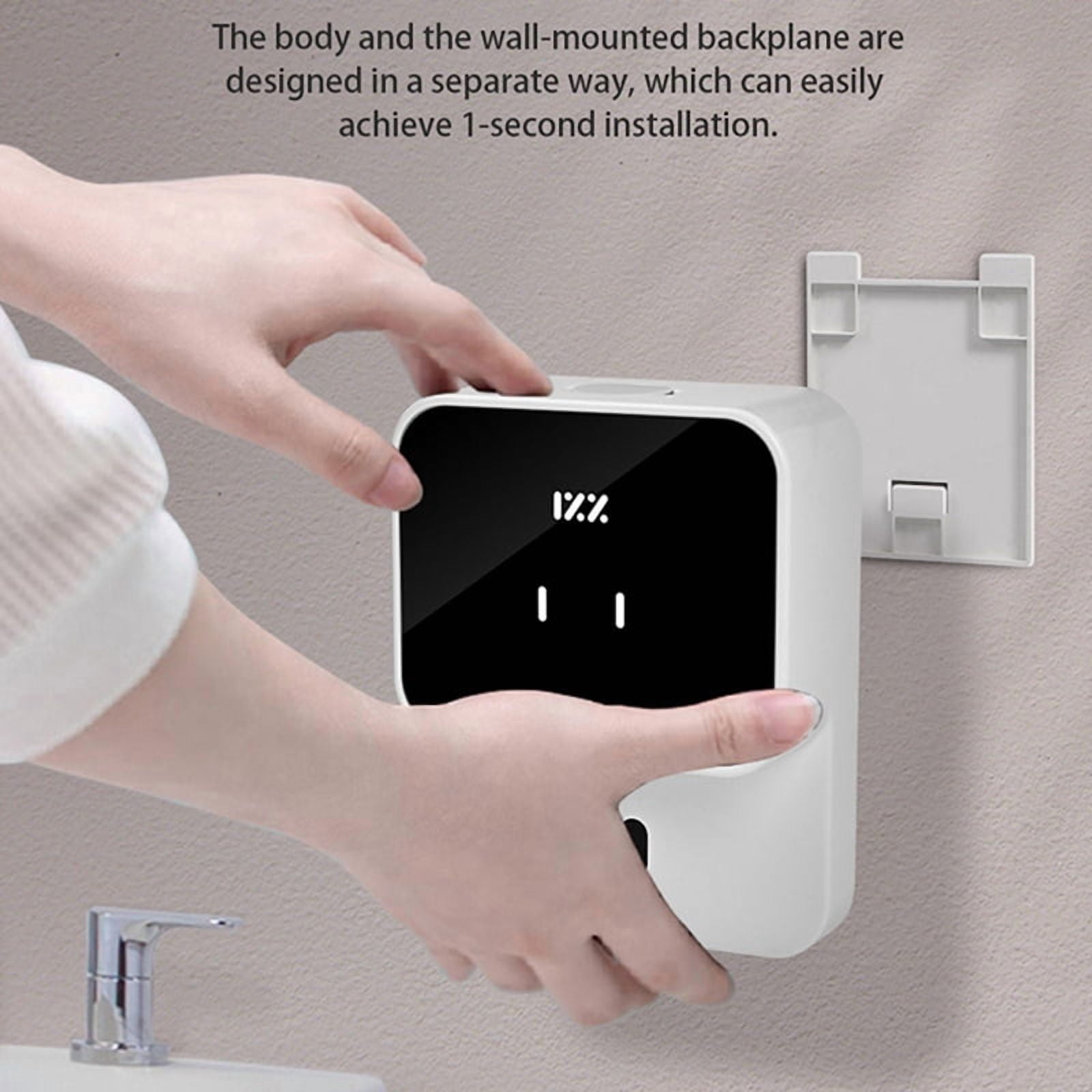 Liquid Soap Dispenser Rechargeable Wall-Mounted Automatic Foam Dispenser Automatic Sensor Soap Dispenser for Bathroom