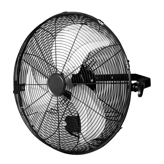 KFFKFF 18Inch Industrial Wall Mount Fan 2Pcs Metal Fan 3 Speed ​​​​​​Manual 360° Tilt