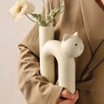 thumbnail image 4 of Cute Cat Vase Decorative Piece Living Room, Floral Arrangement Home Decoration, 4 of 5