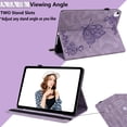 thumbnail image 3 of GSFY Case Compatible with iPad Air 11 inch M3 2025 / M2 2024, iPad Air 10.9 inch 4th / 5th Gen, PU Leather Multi-Angle Folio Stand Cover with Pencil Holder & Card Pockets, Butterfly-Purple, 3 of 7