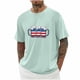 thumbnail image 1 of Tops para hombre, blusas y camisas de cuello redondo y manga corta para hombre, blusas casuales de moda con cuello redondo y manga corta para hombre, blusas de poliéster para hombre, 1 of 4