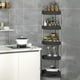 thumbnail image 1 of Estante Esquinero Sin Taladrar, Organizador De Pared, Metlico, 30, 5 X 20, 3 X 10, 2 Cm, Fcil Instalacin, Se Monta En Paneles De Yeso, Ideal Para Baos Y Despensas De Cocina, 1 Unidad, Ukhbmc, 1 of 6