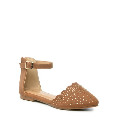 

Nicole Miller Youth Girls Ankle Strap Flat Rinestones Sandal Sizes 11-3