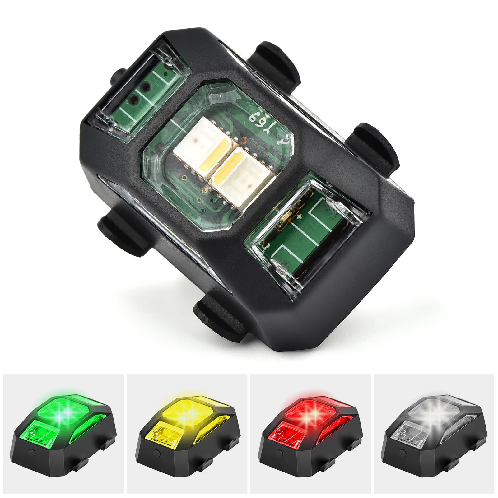 Mantle heroin rådgive Drone Strobe Lights Signal Warning Light White/Red/Green/Yellow Lights  Flashing High Brightness Easy Installation Built-in Rechargeable Battery  Replacement for Mavic Mini 2/ Mavic Air 2/ F - Walmart.com