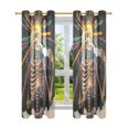 thumbnail image 7 of Yayeee Window Curtains Set of 2 for Living Room Light Filtering 63"x42", Colorful Skeleton Sun, 7 of 7