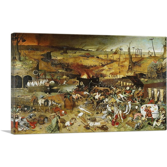 ARTCANVAS The Triumph of Death 1562 Canvas Art Print by Pieter Bruegel the Elder - Size: 18" x 12" (0.75" Deep)