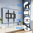 thumbnail image 2 of MountFTV Fixed TV Wall Mount for 37-82 inch TVs, Max 600 x 400mm, Hold up to 132 lbs,TV Wall Bracket with Adjustable Pull Cords, 2 of 7