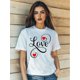 thumbnail image 1 of Women's Valentine's Day Romance Love Cartoon Print T-Shirt Fashion Short Sleeve Round-Neck Fit TopsCamisetas para mujer, lindas camisetas con estampado gráfico, de manga corta, estilo casual, para ve, 1 of 7