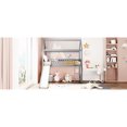 thumbnail image 3 of Twin Loft Bed With Slide In Gray - Elegant & Functional. Spacious Underneath For Play Or Storage. Strong Frame Holds Up To 300lbs. Assembly Required Modern And Timeless. Long Use, 3 of 7