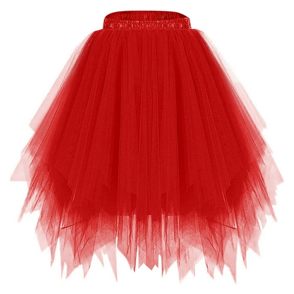 Delliss Women's Cute Trendy Layer Tulle Swing Skirt Beach Weddings Dress