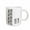 White, variant on 3drose, Monogram Initial C in Black Lace with Butterfly Detail, 15oz Mug