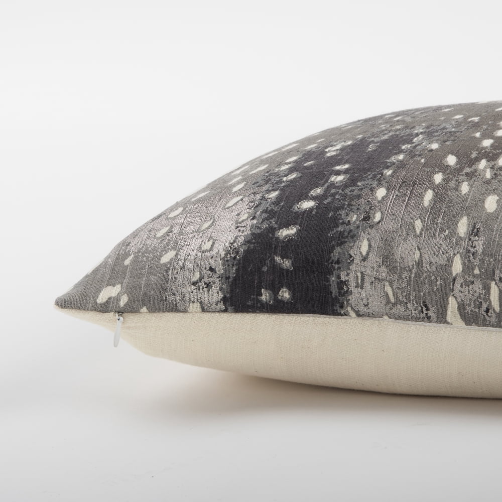 Rizzy Home Abstract 14" x 26" Poly Filled Pillow with Cotton Cover-Gray