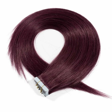 S-noilite Tape in Human Hair Extensions Highlight Balayage Long Straight Seamless Skin Weft Glue in Hairpieces Invisible Double Sided Tape ,Light