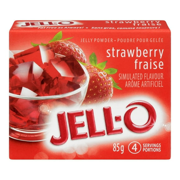Jell-O Strawberry Jelly Powder, Gelatin Mix, 85g