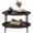 Charcoal Black, variant on GALAXHERO Round Small Coffee Table 32.6" Side End Table with Open Storage Shelf 2-Tier Industrial Circle Wood Center Table for Living Room Bedroom Charcoal Black