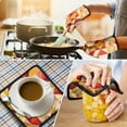 thumbnail image 4 of Orange Modern Art Geometric Kitchen Oven Mitt and Pot Holder Sets 4 Pcs for Baking, Cooking and Grilling, Heat Resistant Up To 392 °F, 4 of 7