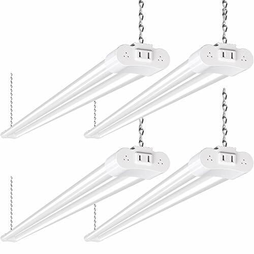 4FT Linkable LED Shop Light4400LM 42W 5000K Daylight White For Garage,ETL 4 Pack