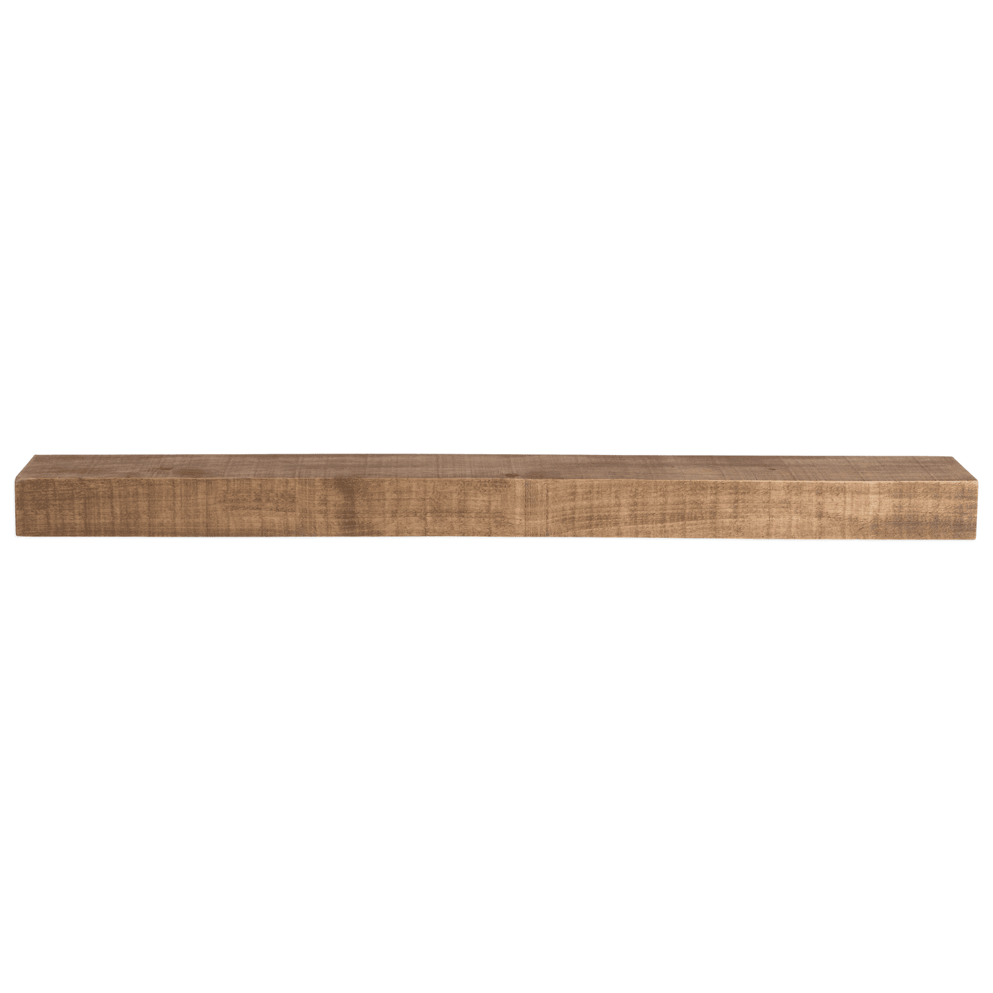 Aged Oak 42" Rustic Solid Wood Floating Mantel Shelf
