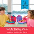 thumbnail image 2 of Bentgo® Pop - Leak-Proof Lunch Box & Removable Divider for Ages 8+ & Teens - Lunch Container Holds 5 Cups of Food; 3-4 Compartments; Microwave/Dishwasher Safe; 2 Year Warranty (Flame Red/Turquoise), 2 of 7