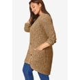 thumbnail image 3 of Woman Within Plus Size Button-Front Shaker Cardigan Sweater, 3 of 6