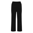 thumbnail image 5 of Hpapadks Casual Pants for Women High Waisted Straight Leg Solid Slacks with Pockets Slacks for Women Black L, 5 of 5