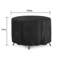 thumbnail image 3 of Funda redonda para muebles de patio, 120 cm de diámetro x 75 cm de alto, impermeable, resistente al viento y al polvo, anti-UV, para mesa de exterior, juego de mesa de patio., 3 of 5