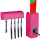 thumbnail image 1 of Soporte para cepillos de dientes con tapa Dispensador automático de pasta de dientes a prueba de polvo con ventosa pegajosa Exprimidor de pasta de dientes manos libres para niños montado en la pared para baño Vhermosa Pasta Dental, 1 of 8