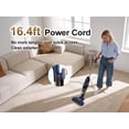 thumbnail image 4 of Corded Stick Vacuum for Pet Hair & Hard Floors - Lightweight, 3-in-1 Handheld with 180°Left-Right Steering, 14KPA Powerful Suction on Low-Pile Carpet, HEPA Filter, 16.4ft Cord, 0.7L Capacity (VA001), 4 of 9