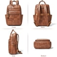thumbnail image 7 of Shrrie Laptop Backpack for Women 15.6 inch Travel Leather Backpack Purse Work Computer Backpacks for Business College, 7 of 7