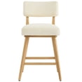 thumbnail image 6 of CHITA 26" Modern Upholstered Bar Stools Set of 2, Counter Stools with Back and Wood Legs for Kitchen Island & Home Bar, Cream Fabric, 6 of 11