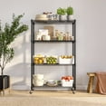 thumbnail image 6 of Seville Classics Solid Steel Wire Shelving Storage Unit Adjustable Shelves Organizer Rack, for Home, Kitchen, Office, Garage, Bedroom, Closet, Black, 4-Tier, 36" W x 14" D, 6 of 10