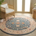 thumbnail image 2 of SAFAVIEH Antiquity Toireasa Oriental Wool Area Rug, Blue, 8' x 8' Round, 2 of 12