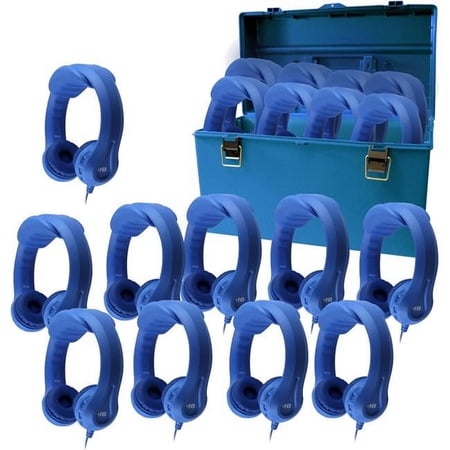 UPC: 0681181625512 | Hamilton HMC-18KBL Lab Flex Head Phones – Indestructible Foam Headphones for Early – Pack of 18
