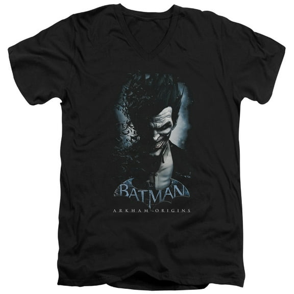 Batman Arkham Origins - Joker - Slim Fit V Neck Shirt - X-Large