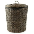 thumbnail image 2 of Casafield Hyacinth Trash Can with Lid and Liner, Espresso Brown Wicker Waste Basket for Garbage in the Bathroom, Bedroom, Laundry Room, Home Office, 2 of 7